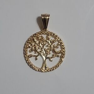 18k Gold Filled Tree of Life Pendant Necklace Charm